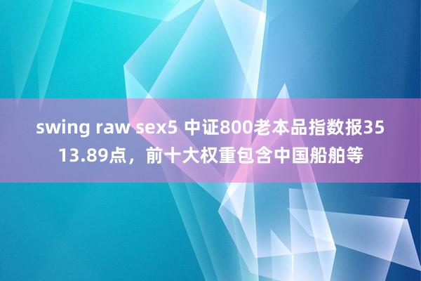 swing raw sex5 中证800老本品指数报3513.89点，前十大权重包含中国船舶等