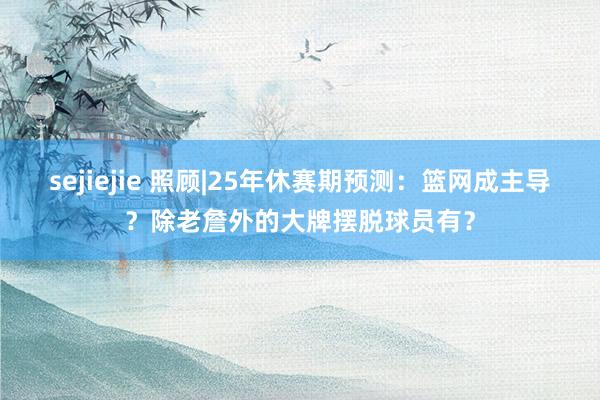 sejiejie 照顾|25年休赛期预测：篮网成主导？除老詹外的大牌摆脱球员有？