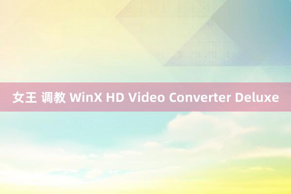 女王 调教 WinX HD Video Converter Deluxe