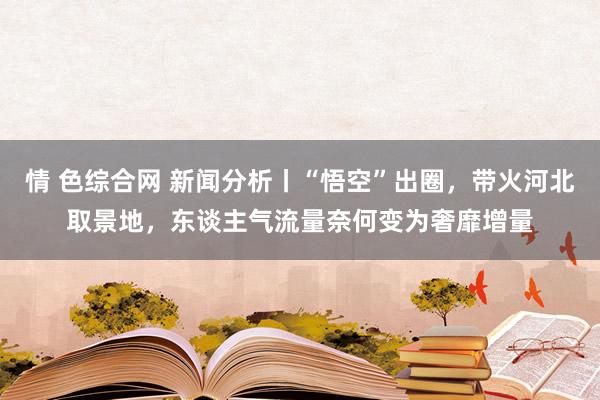 情 色综合网 新闻分析丨“悟空”出圈，带火河北取景地，东谈主气流量奈何变为奢靡增量