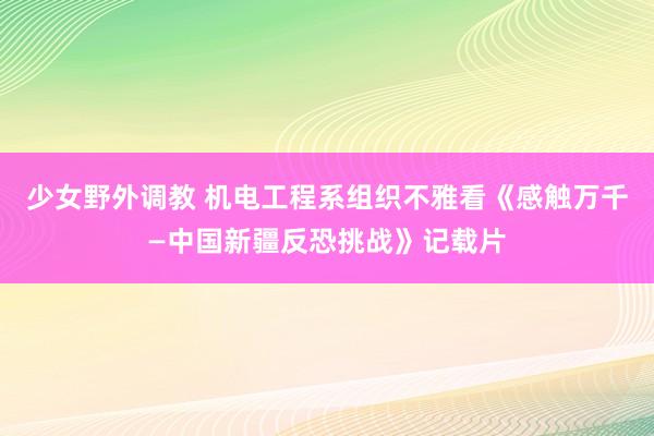 少女野外调教 机电工程系组织不雅看《感触万千—中国新疆反恐挑战》记载片