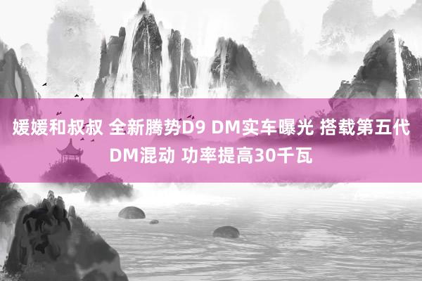 媛媛和叔叔 全新腾势D9 DM实车曝光 搭载第五代DM混动 功率提高30千瓦